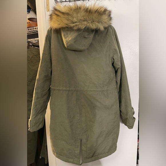 Olive Green 3 in 1 Parka. Abercrombie&Fitch. Nearly new, worn twice. - Picture 4 of 6